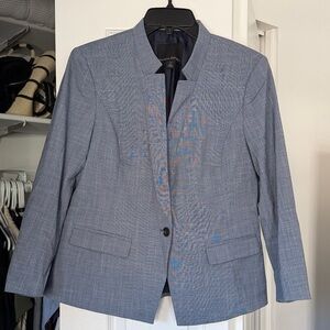 Banana Republic Women's Blue Collarless Blazer